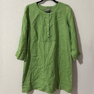 J. Jill 100% Linen button front tunic dress